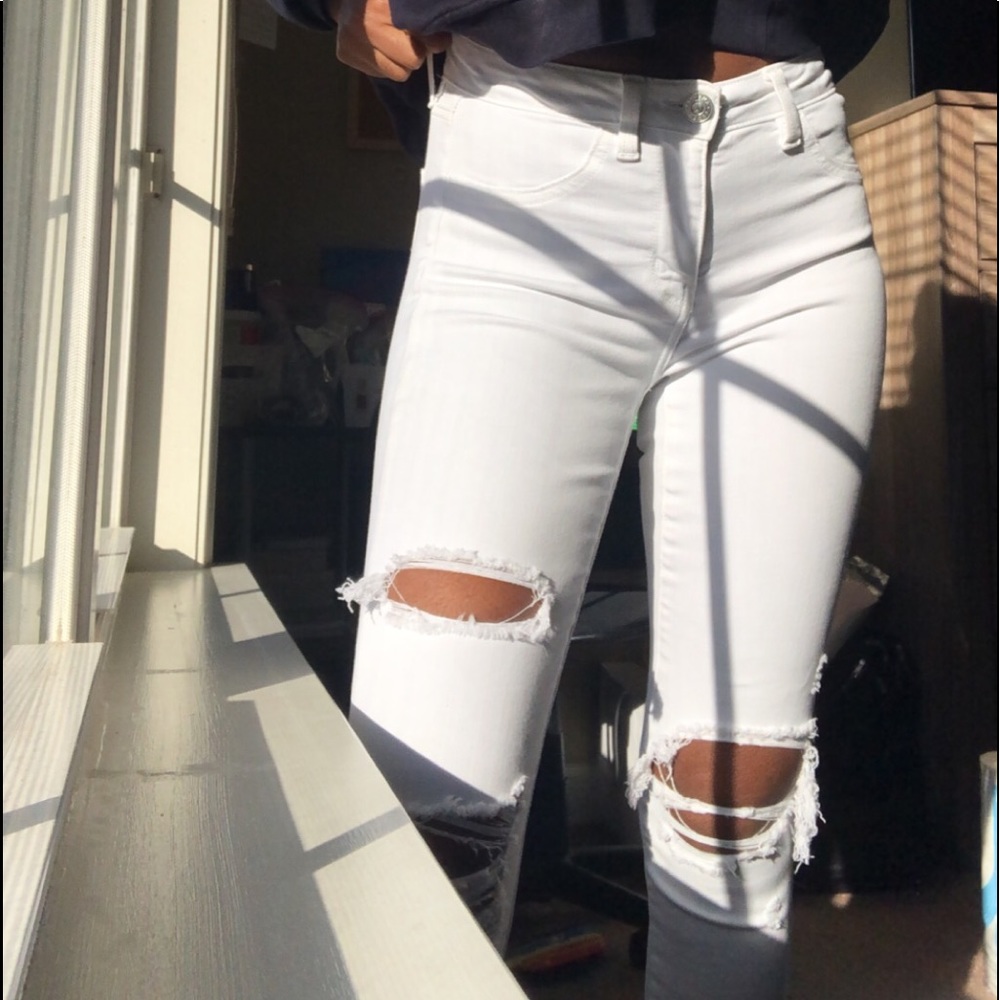 AMERICAN EAGLE NXT LEVEL STRETCH WHITE JEAN